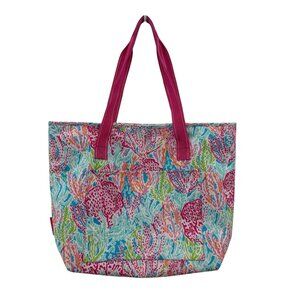 Lilly Pulitzer Coral Reef Cha Cha Shoreline Insulated Travel Beach Tote Bag
